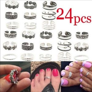 VINTAGE BOHO TOE RINGS💥Set of 24💥